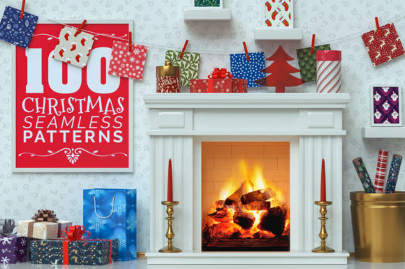 100 Christmas Seamless Patterns for Festive Design Projects