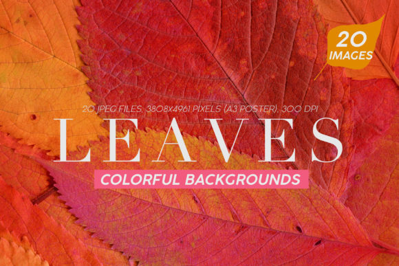 20 Colorful Leaves Backgrounds: A Handmade Autumn Collection for Creative Projects