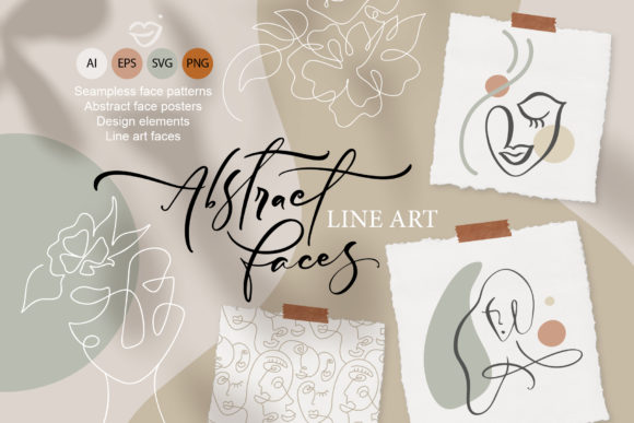 Abstract Line Art Faces: A Versatile Tool for Creative Projects
