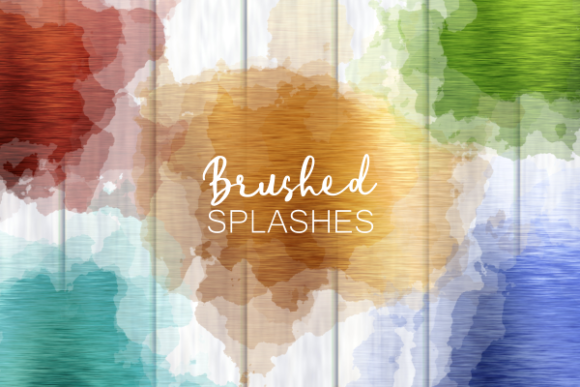 Brushed Metal Rainbow Splash Templates