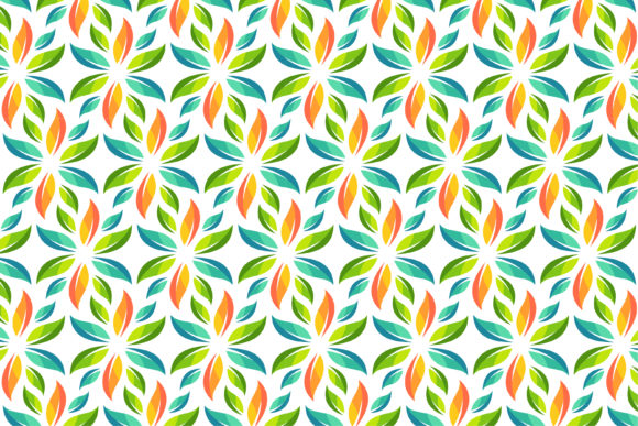 Colorful Leaf Pattern Landscape Layout: A Modern Approach to Decorative Design