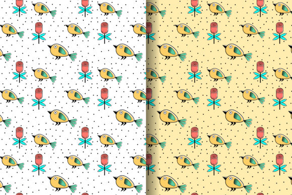 Flower Rose Bird Pattern Pastel: A Timeless Vector Illustration for Modern Design
