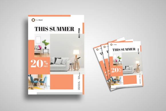 Flyer Template – Decorative Grid Design for Professional and Creative Use