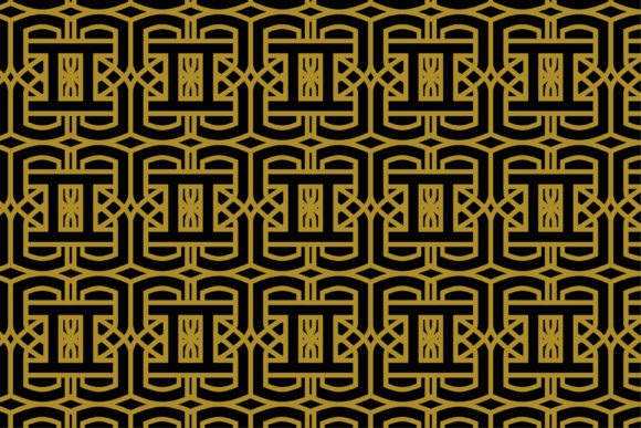 Gold Black Geometric Pattern Line: A Modern Design Element for Diverse Applications