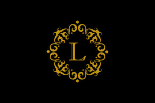 L Letter Gold Emblem: A Luxurious Typography Choice