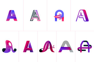 Letter A Purple Logo Template: Modern, Elegant, and Decorative Design for Business and Technology