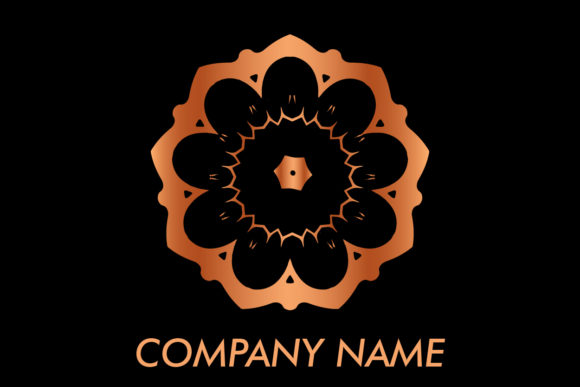 Logo Ornament Luxury Rose Gold Color: A Versatile Design Asset for Branding and Creative Projects