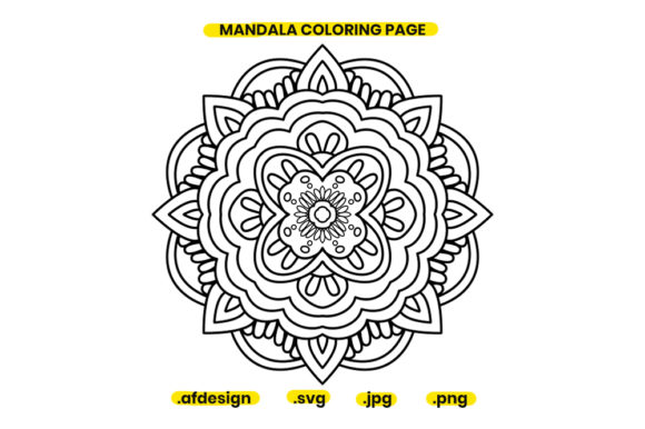 Mandala Coloring Page Design 03: A Versatile Digital Resource for Creative Projects