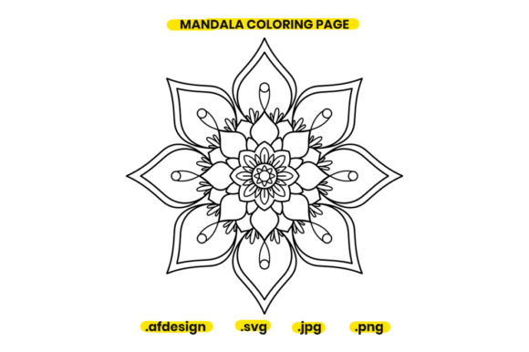 Mandala Coloring Page Design 04: A Versatile Digital Asset for Creative Projects
