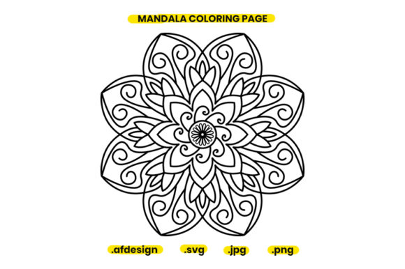 Mandala Coloring Page Design 07