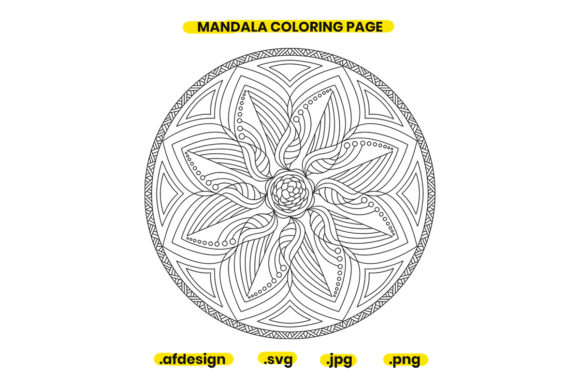 Mandala Coloring Page Design 19: A Versatile Digital Asset for Creative and Practical Use