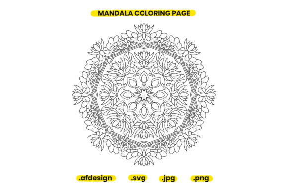 Mandala Coloring Page Design 35: A Versatile Creative Asset for Modern Creators