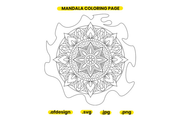 Mandala Coloring Page Design 38: A Versatile Creative Asset for Artists and Designers