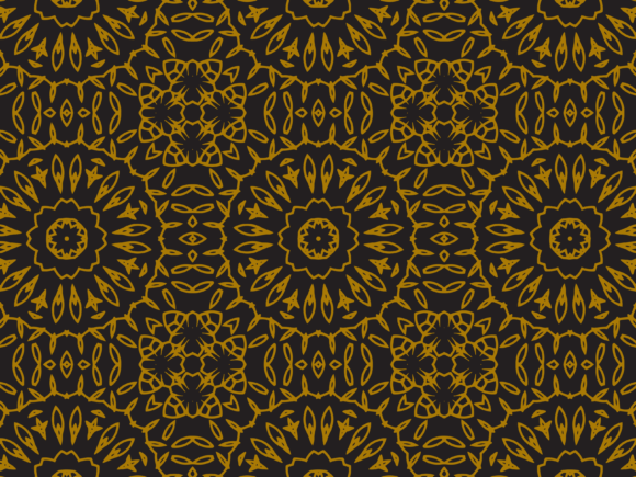 Pattern Gold Flower Line Style: A Versatile Design Element for Modern Creativity