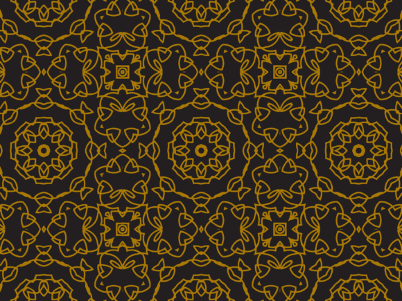 Pattern Gold Large Abstract Curved Lines