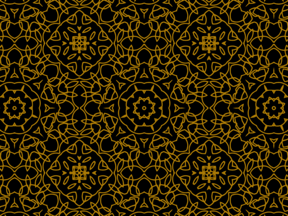 Pattern Gold Ornament Line of the Cross