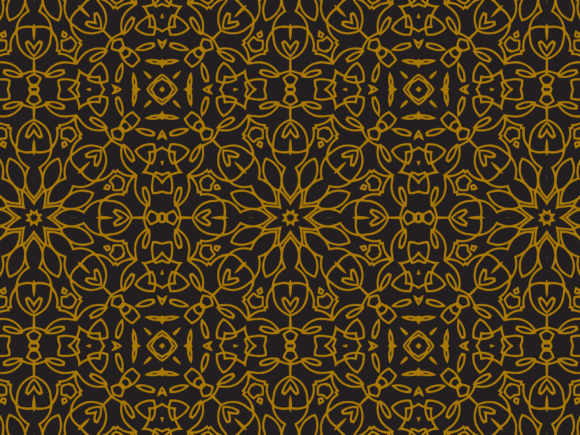 Pattern Gold Spread the Star Ornaments