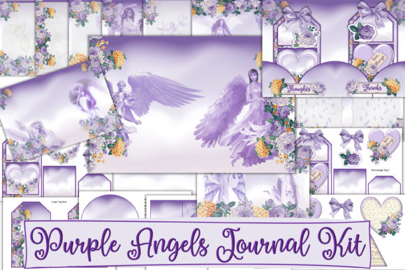 Purple Angels Journal Kit JPEG PDF PNG: A Versatile Resource for Creative Projects