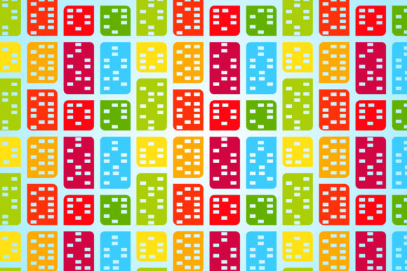 Rectangle Round Side Colorful Pattern: A Modern Design Element for Creative and Business Applications