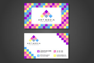 Square Pattern Business Card 3: A Modern Design for Professional Identity