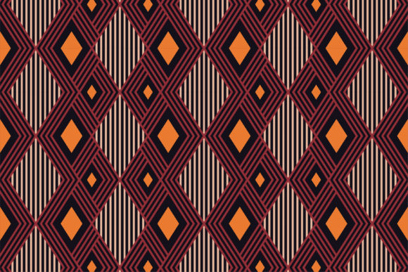 Tribal Square Triangle Line Pattern Dark