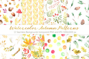 Watercolor Autumn Patterns Vol.2: A Versatile Resource for Designers and Creators