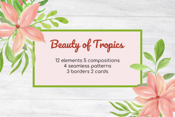 Watercolor Tropical Summer Clipart Set: A Versatile Resource for Creative Projects